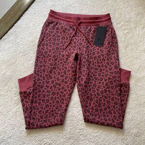 NWT 90 Degree by Reflex High Rise Leopard Jogger Pants women Size S
